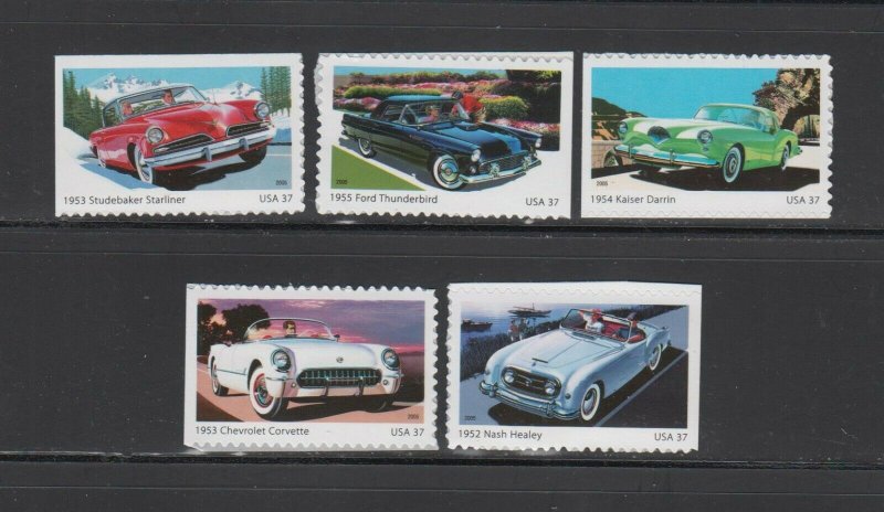 US,3931-35,1950'S SPORT CARS, 2005,FULL SETS COLLECTION,MINT NH OG,VF