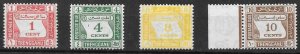 MALAYA TRENGGANU SGD1/4 1937 POSTAGE DUES MNH