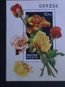 HUNGARY 1982 SC#532 SPECIAL EDITION-LOVELY ROSES: MNH S/S VERY FINE