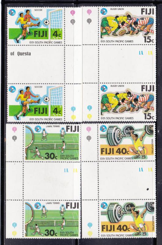 Fiji 405-8 MNH 1979 6th South Pacfic Games Gut. Pairs