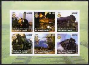 Mauritania 2002 Railway Locos #3 imperf sheetlet containi...