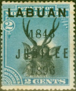 Labuan 1896 2c Black & Blue SG84 Fine Mtd Mint