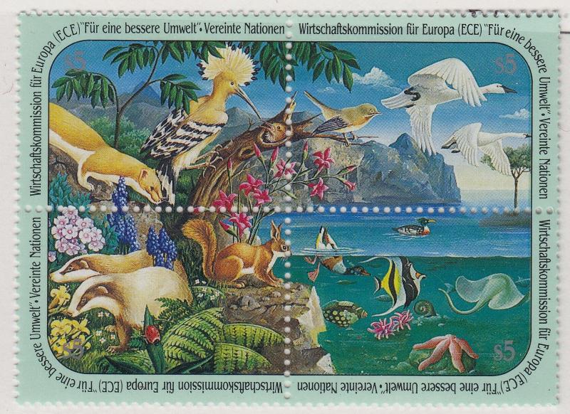 UN VIENNA MNH Scott # 110-113 Economic Commission block (4 Stamps) -1 (6)