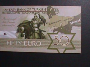 ​TURKEY-2019 COLLECTIBLES 50 EUROS UNCIRCULATED POLYMAR NOTE-VERY FINE
