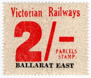 (I.B) Australia - Victoria Railways : Parcel Stamp 2/- (Ballarat East)