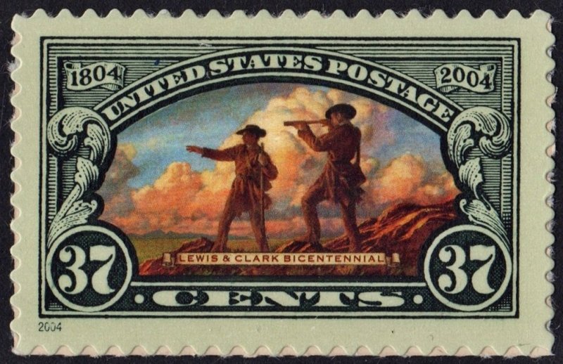 SC#3854 37¢ Lewis & Clark Bicentennial Single (2004) SA