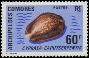 Comoro Islands #99-103, Complete Set(5), 1971, Seashells, Hinged