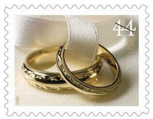 Wedding Rings Sheet of 20 44¢ Postage Stamps Scott 4397