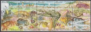 NEW ZEALAND 1996 Sea Shore - marine life booklet pane fine used.............Y275