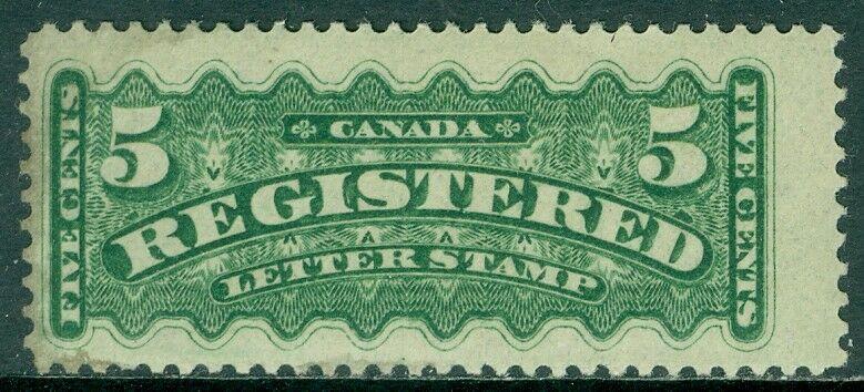 EDW1949SELL : CANADA 1875 Scott #F2 Mint, large part OG Fresh stamp Catalog $150