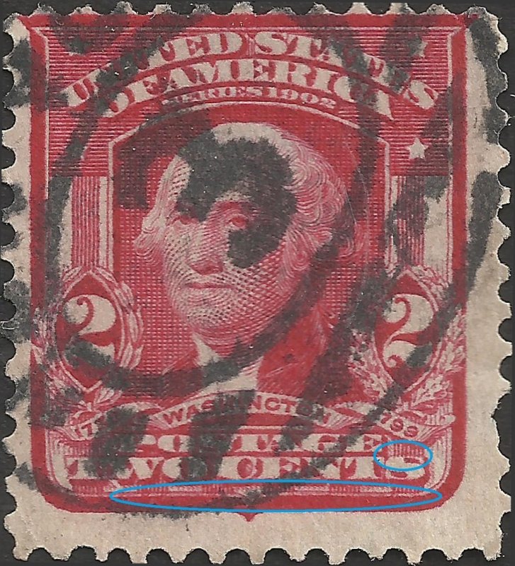 # 319 Used Double or shifted Transfer Carmine George Washington Type I
