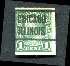 US Stamp Sc 575 Imperforate 1¢ Franklin Head Chicago PreCancel 1923 Issue