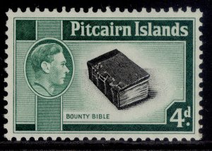 PITCAIRN ISLANDS GVI SG5b, 4d black & emerald-green, NH MINT.