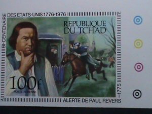 ​CHAD-1976 SC# 181-5-BICENTENARY OF AMERICAN REVOLUTION IMPERF-MNH SET VF RARE