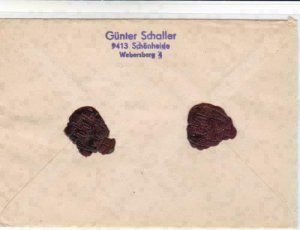 Germany  DDR schonheide  wax seals  stamps cover ref r20067