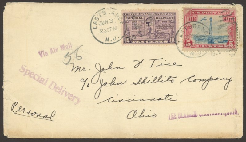 U.S. #C11 USED ON COVER