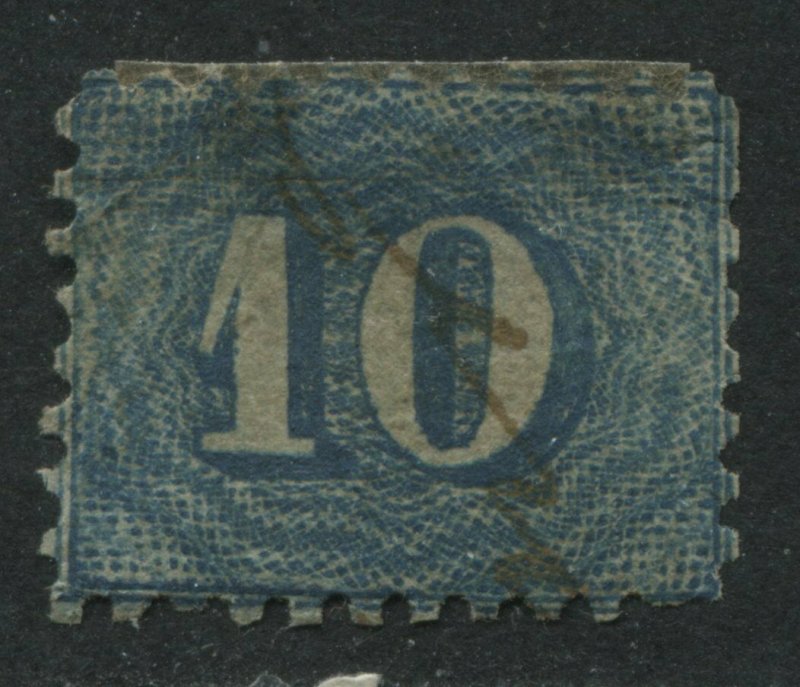 Brazil 1866 10 reis blue used