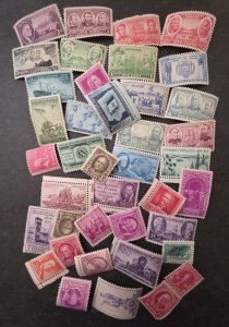 40 US Old Postage Stamp Lot MINT Unused Never Hinged Original Gum T20658