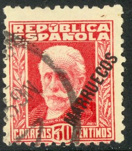 SPANISH MOROCCO 1933-34 30c Pablo Iglesias Issue Sc 137 VFU