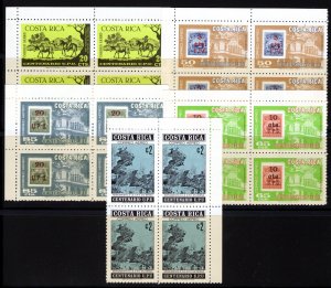 Costa Rica 1976 Sc#C661/C665 UPU CENTENARY (1974) Block of 4 MNH