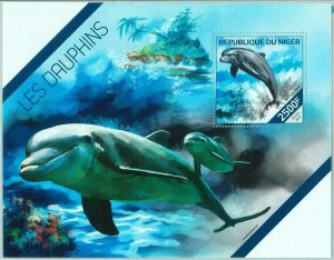 M1551 - NIGER, ERROR, 2014 MISSED LEAF: dolphins, marine life-