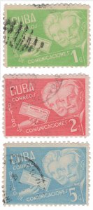 LATIN AMERICA STAMP 1946 SCOTT # 399 - 401. USED.