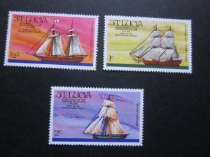 St Lucia 1976 Sc 379-381 MNH