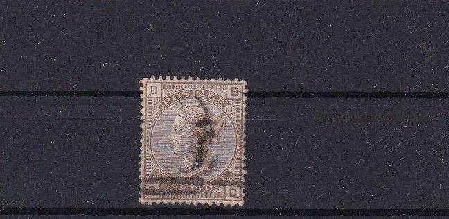 GREAT BRITAIN 1880 4d GREY BROWN PL18 CAT £80   REF 5599