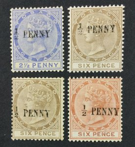 MOMEN: TOBAGO SG #26-28,27a MINT OG H £190 LOT #61740