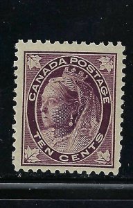 Canada # 73 10c BROWN VIOLET QUEEN VICTORIA LEAF ISSUE VF MINT NH BS22097