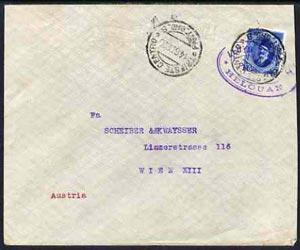 Egypt 1926 Ship cover to Vienna, Austria bearing Fuad 15m...