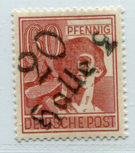 GERMANY SOVIET ZONE HOP BEZIRKSHANDSTEMPEL BEZIRK 20 RARE 60pf 179 IV MNH 163