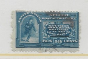 U.S. #E4 The 1894-10 Cent Special Delivery F-VF Centering Used C.V. $110.00