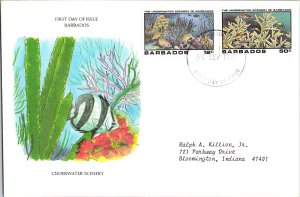 Barbados, Worldwide First Day Cover, Marine Life