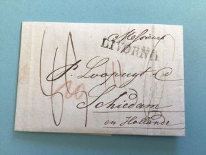 Italy to Holland Netherland 1832 Entire letter postal cover  Ref 63308