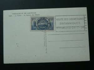visit of King George V in Versailles postcard with postmark 1938