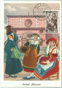 71035 - ITALY - Postal History - MAXIMUM CARD - ETHNIC COSTUME...-