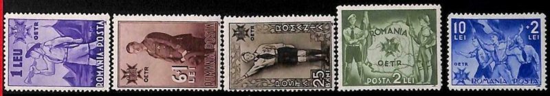 94962a - ROMANIA - STAMP - Yvert #  481-85   - MInt Never Hinged MNH  Boy Scouts