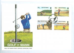 Isle of Man 752-55 1997 complete set on U/A, Golf on Mann