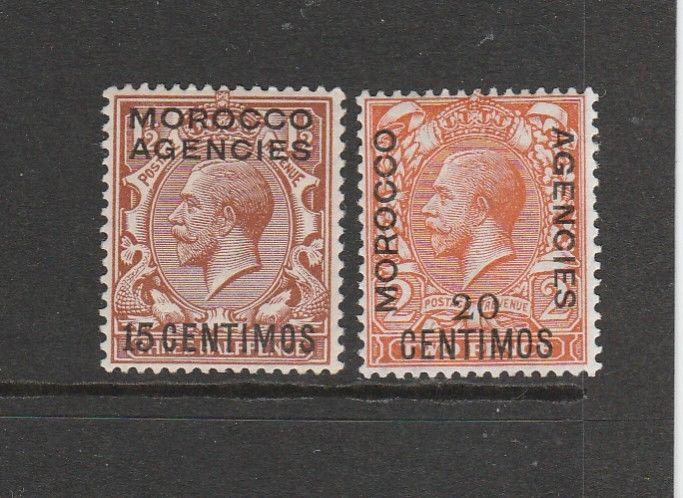 Morocco Agencies Spanish 1914/26 15c & 20c MM SG 131/2