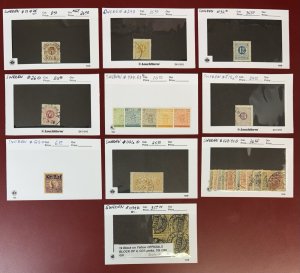 Sweden, 1872-1955, Lot of Mint & Used on 102 Cards, Scott Cat. Val: $265.00