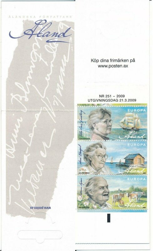 [109482] Aland 2009 Authors writers Booklet MNH