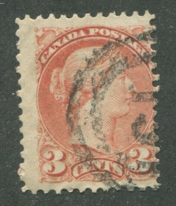 CANADA #37 USED SMALL QUEEN 2-RING NUMERAL CANCEL 19