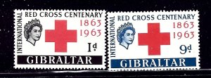 Gibraltar 162-63 MNH 1963 Red Cross (ap2107)