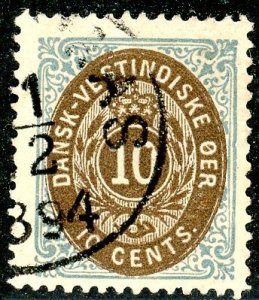 Danish West Indies, Scott #10, Used