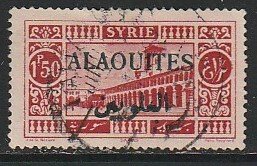 1925 Alaouites - Sc 31b - used F - 1 single - Syria Overprints black