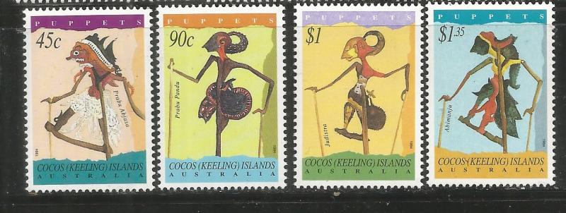 COCOS ISLANDS, 293-296, MNH, PUPPETS