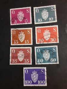 Norway #O58-O64           Used