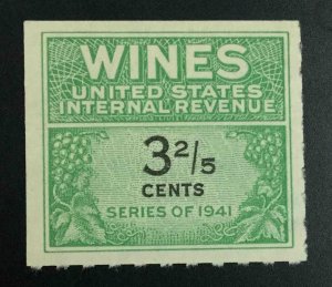 MOMEN: US STAMPS #RE183 WINES UNUSED LOT #54058