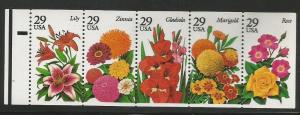 U.S. Scott #2833a Flower Stamp- Mint NF Booklet Pane Plate 2